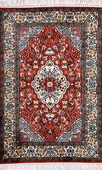 Kashmir-Seide - Teppich aus Kashmir,  Natur-Seide, Größe: 64x96cm Sonderpreis: € 402,-