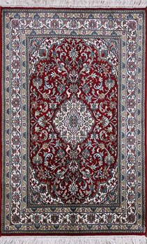 Kashmir-Seide - Teppich aus Kashmir,  Natur-Seide, Größe: 78x122cm Sonderpreis: € 698,-