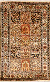 Kashmir-Seide - Teppich aus Kashmir,  Natur-Seide, Größe: 98x155cm Sonderpreis: € 954,-
