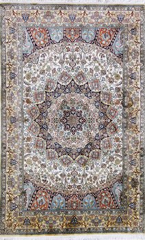Kashmir-Seide - Teppich aus Kashmir,  Natur-Seide, Größe: 122x193cm Sonderpreis: € 1.726,-