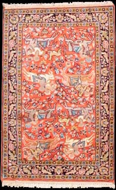 Kashmir-Seide - Teppich aus Kashmir,  Natur-Seide, Größe: 62x95cm Sonderpreis: € 275,-