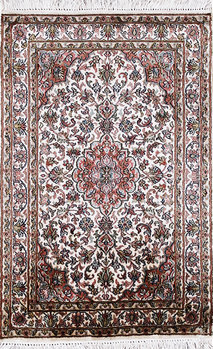 Kashmir-Seide - Teppich aus Kashmir,  Natur-Seide, Größe: 60x90cm Sonderpreis: € 396,-