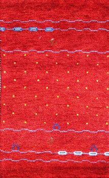 Gabbeh-Jumbo - Teppich aus Indien,  Schurwolle, Größe: 77x124cm Sonderpreis: € 100,-