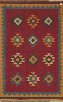 Kelim - Teppich aus Orient,  Schurwolle, Größe: 121x191cm Sonderpreis: € 182,-