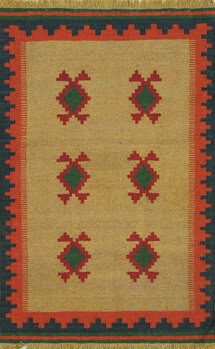 Kelim - Teppich aus Orient,  Schurwolle, Größe: 81x127cm Sonderpreis: € 81,-
