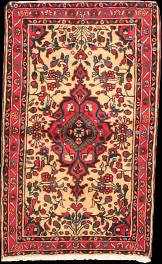 Hamadan - Teppich aus Orient,  Schurwolle, Größe: 79x128cm Sonderpreis: € 104,-