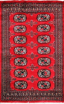 Bochara - Teppich aus Pakistan,  Schurwolle, Größe: 65x96cm Sonderpreis: € 131,-