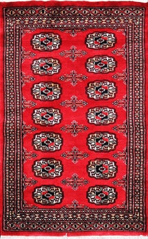 Bochara - Teppich aus Pakistan,  Schurwolle, Größe: 65x96cm Sonderpreis: € 131,-