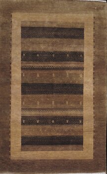 Gabbeh-Loribaff - Teppich aus Indien,  Neuseelandwolle, Größe: 93x148cm Sonderpreis: € 487,-
