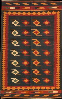 Kelim - Teppich aus Orient,  Schurwolle, Größe: 121x193cm Sonderpreis: € 233,-