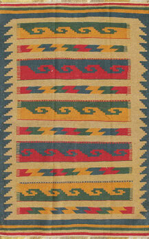 Kelim - Teppich aus Orient,  Schurwolle, Größe: 128x203cm Sonderpreis: € 205,-