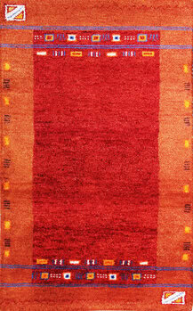 Gabbeh-Jumbo - Teppich aus Indien,  Schurwolle, Größe: 77x121cm Sonderpreis: € 98,-