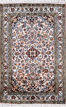 Kashmir-Seide - Teppich aus Kashmir,  Natur-Seide, Größe: 63x95cm Sonderpreis: € 439,-