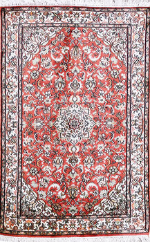 Kashmir-Seide - Teppich aus Kashmir,  Natur-Seide, Größe: 79x119cm Sonderpreis: € 689,-