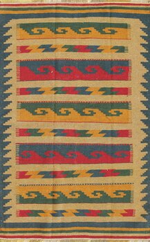 Kelim - Teppich aus Orient,  Schurwolle, Größe: 128x203cm Sonderpreis: € 205,-