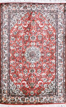 Kashmir-Seide - Teppich aus Kashmir,  Natur-Seide, Größe: 79x119cm Sonderpreis: € 689,-