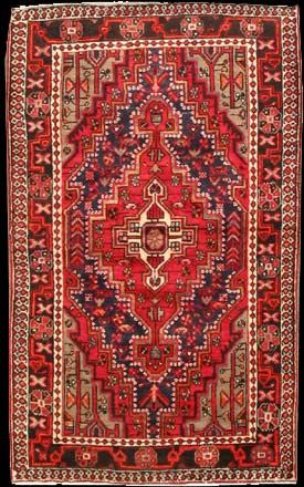 Hamadan - Teppich aus Orient,  Schurwolle, Größe: 131x217cm Sonderpreis: € 343,-