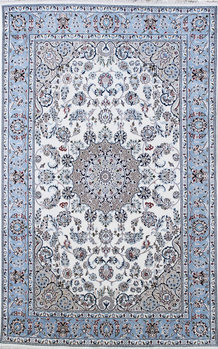 Nain - Teppich aus Indien,  Schafwolle/Seide, Größe: 184x280cm Sonderpreis: € 2.024,-