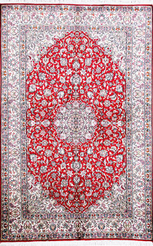 Kashmir-Seide - Teppich aus Kashmir,  Natur-Seide, Größe: 123x185cm Sonderpreis: € 1.668,-