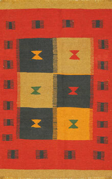 Kelim - Teppich aus Orient,  Schurwolle, Größe: 92x146cm Sonderpreis: € 106,-