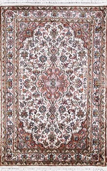 Kashmir-Seide - Teppich aus Kashmir,  Natur-Seide, Größe: 63x94cm Sonderpreis: € 434,-