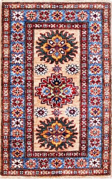 Kazak Exklusiv - Teppich aus Afghanistan ,  Ghazniwolle, Größe: 59x93cm Sonderpreis: € 216,-