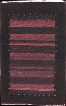 Gabbeh-Loribaff - Teppich aus Indien,  Neuseelandwolle, Größe: 38x54cm Sonderpreis: € 73,-