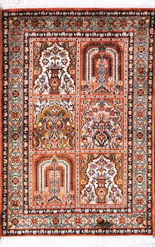 Kashmir-Seide - Teppich aus Kashmir,  Natur-Seide, Größe: 63x93cm Sonderpreis: € 368,-