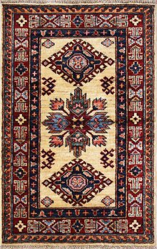 Kazak Exklusiv - Teppich aus Afghanistan ,  Ghazniwolle, Größe: 58x92cm Sonderpreis: € 210,-
