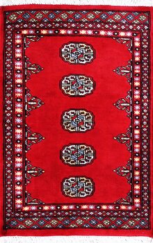 Bochara - Teppich aus Pakistan,  Schurwolle, Größe: 64x95cm Sonderpreis: € 143,-