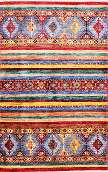 Gabbeh-Loribaff - Teppich aus Afghanistan ,  Ghazniwolle, Größe: 102x158cm Sonderpreis: € 802,-