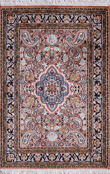 Kashmir-Seide - Teppich aus Kashmir,  Natur-Seide, Größe: 61x92cm Sonderpreis: € 411,-