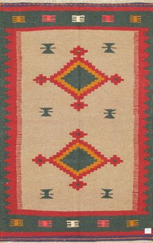 Kelim - Teppich aus Orient,  Schurwolle, Größe: 94x146cm Sonderpreis: € 108,-