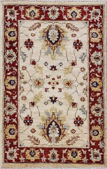 Ziegler-Chobi - Teppich aus Afghanistan ,  Ghazniwolle, Größe: 60x92cm Sonderpreis: € 217,-