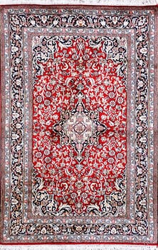 Kashmir-Seide - Teppich aus Kashmir,  Natur-Seide, Größe: 81x124cm Sonderpreis: € 736,-