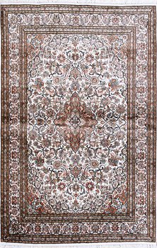 Kashmir-Seide - Teppich aus Kashmir,  Natur-Seide, Größe: 130x180cm Sonderpreis: € 1.348,-