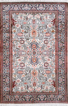 Kashmir-Seide - Teppich aus Kashmir,  Natur-Seide, Größe: 124x184cm Sonderpreis: € 1.673,-