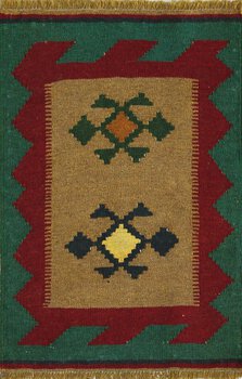 Kelim - Teppich aus Orient,  Schurwolle, Größe: 64x97cm Sonderpreis: € 49,-