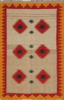Kelim - Teppich aus Orient,  Schurwolle, Größe: 94x148cm Sonderpreis: € 110,-