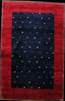 Gabbeh-Loribaff - Teppich aus Indien,  Neuseelandwolle, Größe: 198x299cm Sonderpreis: € 1.536,-