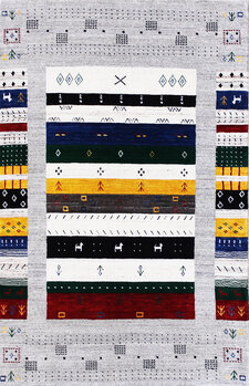 Gabbeh-Loom - Teppich aus Indien,  Schurwolle, Größe: 122x186cm Sonderpreis: € 476,-