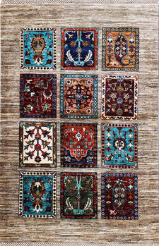Gabbeh-Loribaff - Teppich aus Afghanistan ,  Ghazniwolle, Größe: 100x146cm Sonderpreis: € 726,-