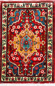 Hamadan - Teppich aus Orient,  Schurwolle, Größe: 63x93cm Sonderpreis: € 62,-