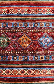 Gabbeh-Loribaff - Teppich aus Afghanistan ,  Ghazniwolle, Größe: 85x132cm Sonderpreis: € 558,-