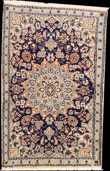 Nain - Teppich aus Orient,  Schurwolle, Größe: 88x141cm Sonderpreis: € 166,-