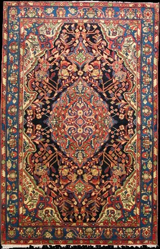 Nahawand - Teppich aus Orient,  Schurwolle, Größe: 156x243cm Sonderpreis: € 517,-