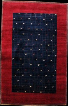 Gabbeh-Loribaff - Teppich aus Indien,  Neuseelandwolle, Größe: 198x299cm Sonderpreis: € 1.536,-