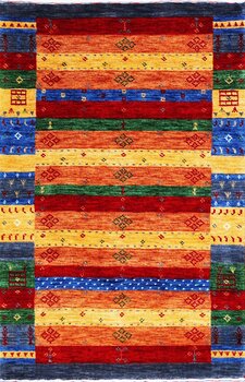 Gabbeh-Loom - Teppich aus Indien,  Schurwolle, Größe: 83x130cm Sonderpreis: € 226,-
