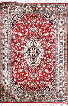Kashmir-Seide - Teppich aus Kashmir,  Natur-Seide, Größe: 66x97cm Sonderpreis: € 469,-