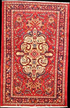 Hamadan - Teppich aus Orient,  Schurwolle, Größe: 104x161cm Sonderpreis: € 246,-